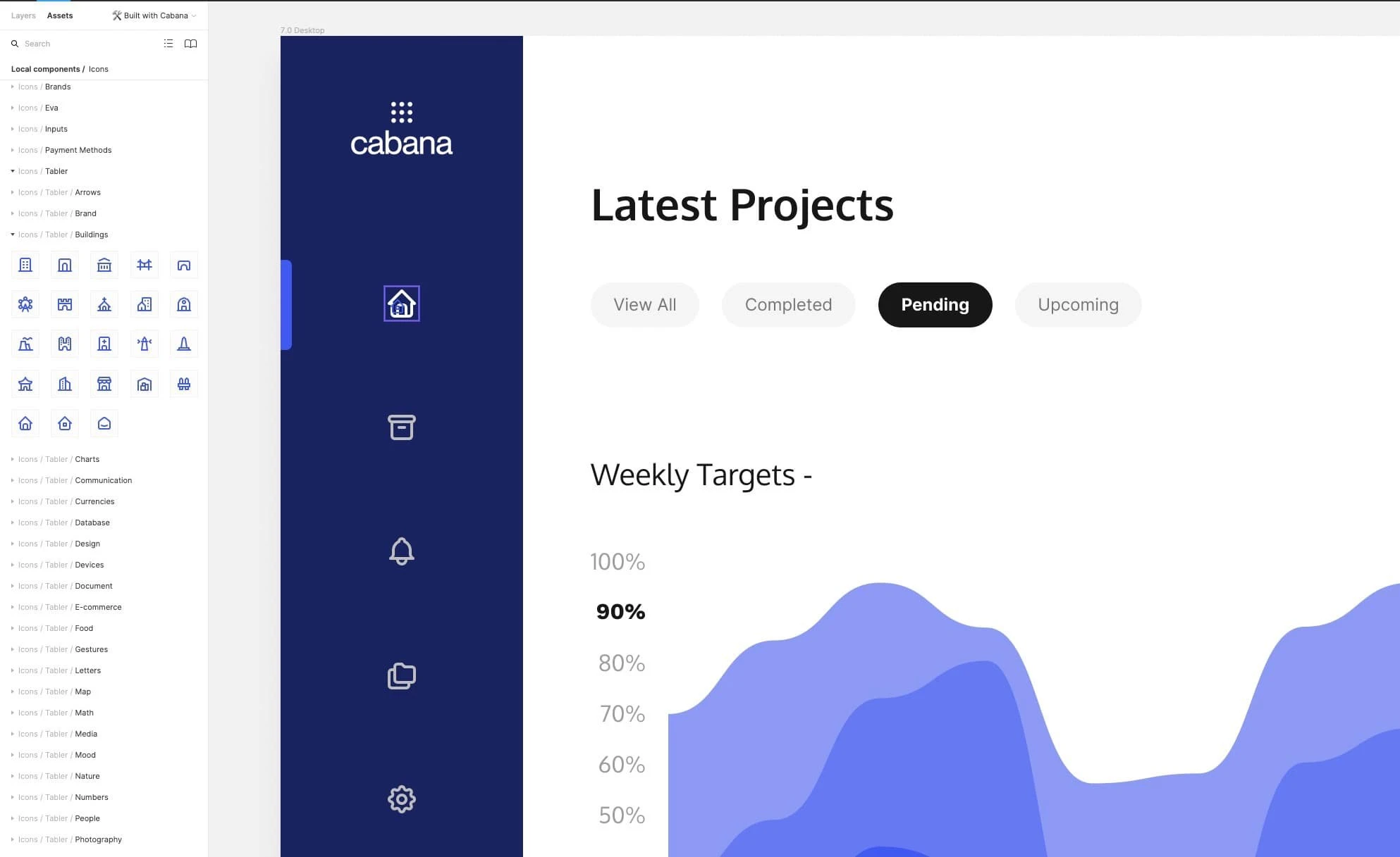 An example of a keyboard shortcut being used in Figma to quickly swap out elements in a design